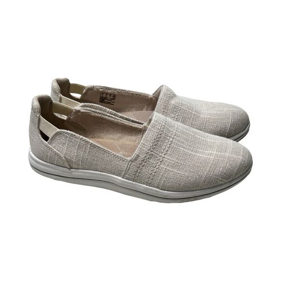 Clarks Cloudsteppers Woman’s Canvas Slip-Ons Breeze Step Natural Size 7.5‎ - Picture 3 of 7
